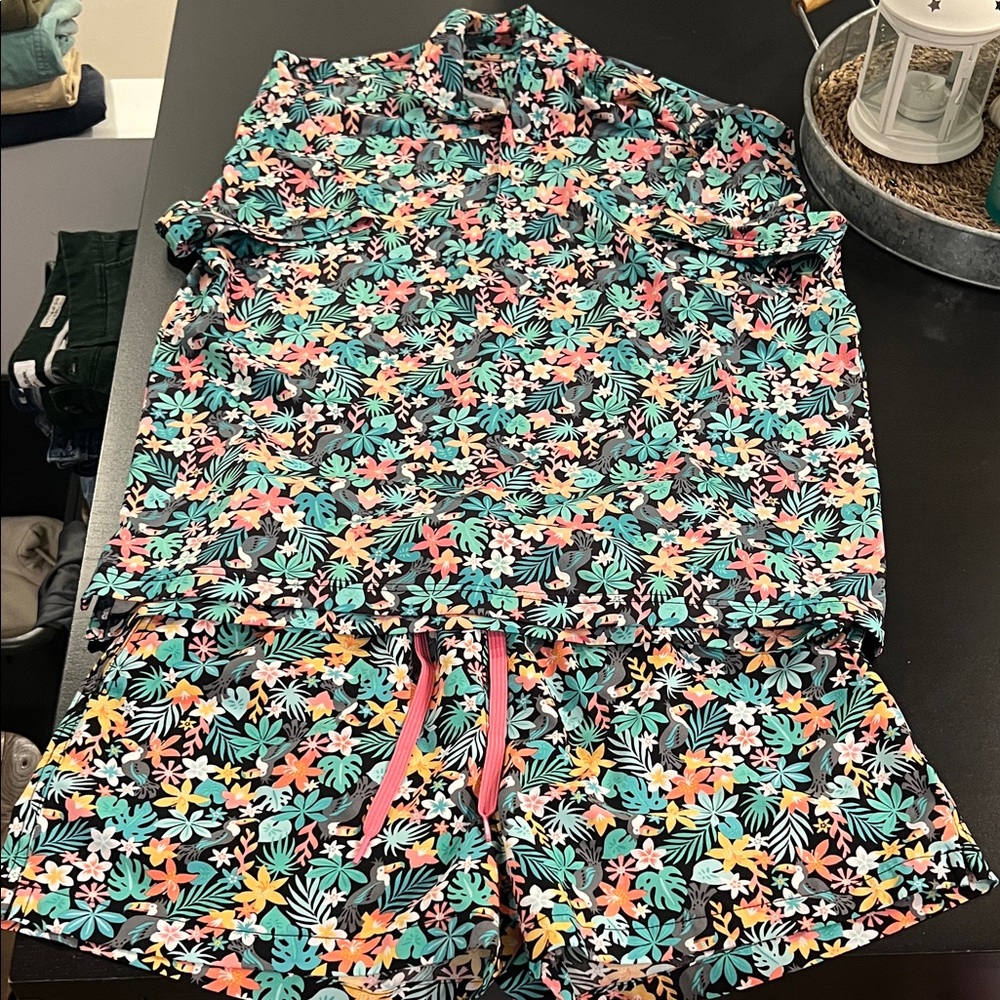 Chubbies Tropical Floral Swim Trunks and polo - Multicolor